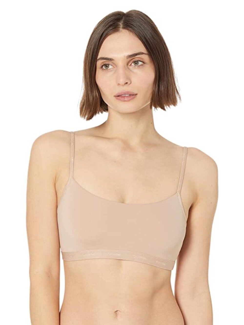 #1868 Calvin Klein Women's Form to Body Unlined Bralette QF6757 - Cedar